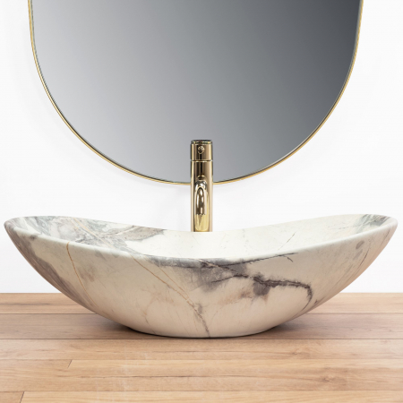 Lavoar pe blat Royal Sand, ceramica, imitatie de piatra [3]