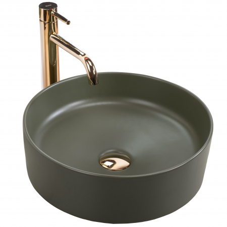 Lavoare - Lavoar pe blat Sami Green Matt, ceramica, Verde mat