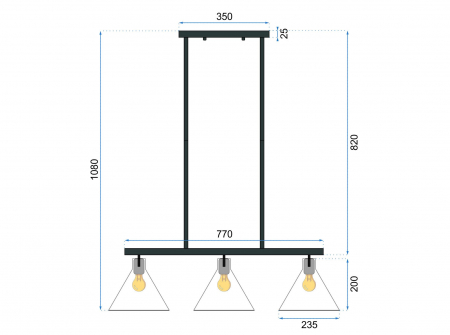 LUSTRA DE TAVAN DIN STICLĂ APP318-3CP [4]