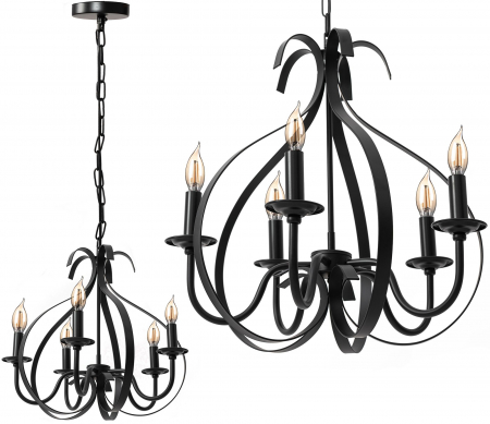 Lustre si pendule - Lustra de Tavan Sfeșnic suspendata APP255-5CP