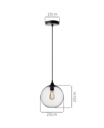 LUSTRA DE TAVAN SUSPENDABILA din sticla APP311-1CP Loft [4]