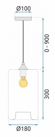 Lustra de tavan suspendată din sticlă APP310-1CP LOFT [4]