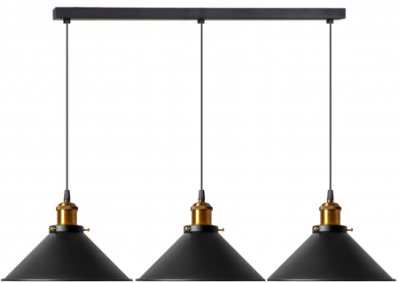 Lustre si pendule - LUSTRA SUSPENDABILA PORTO BLACK 3CP