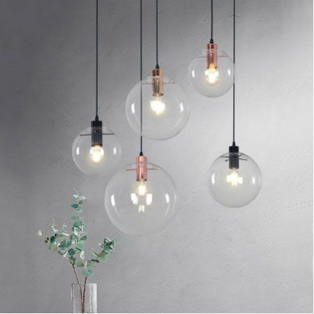 Lustra suspendata din sticla Lassi Black 20 + 25 + 30 cm [5]