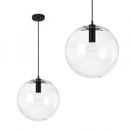 Lustre si pendule - Lustra suspendată din sticlă Lassi Black 30 cm