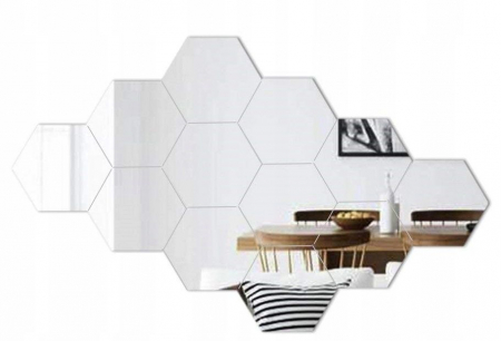 Oglinzi - Oglinda decorativa Hexagon Set 8 bucati