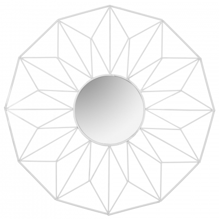Oglinzi - Oglindă geometrică albă 58 cm