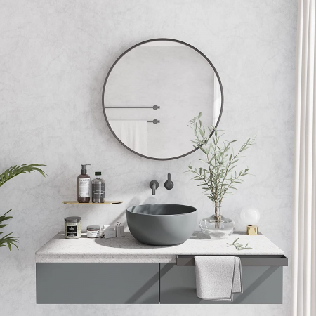 OGLINDĂ ROTNDĂ 50 CMcadru LOFT MODERN SUBȚIRE [8]