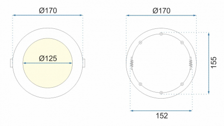 PANOU LED rotund alb 12W [9]