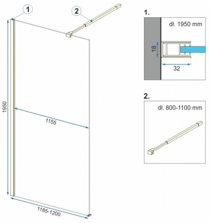 Paravan Aero Gold, 80-120 cm, auriu [4]