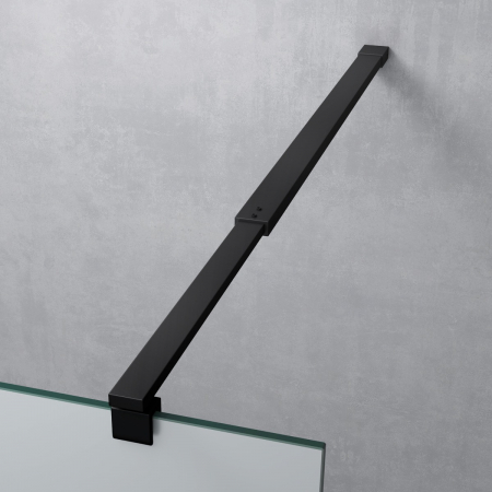 Paravan Astra 01VS, 120-140 cm, negru, sticla securizata 8 mm sablata [5]