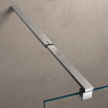 Paravan Astra 02K, 100-160 cm, crom, sticla securizata 10 mm transparenta [3]