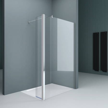 Paravane duș WALK-IN - Paravan Astra 02K-Plus, 50-160 cm, crom, sticla securizata 10 mm transparenta