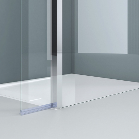 Paravan Astra 02K-Plus, 50-160 cm, crom, sticla securizata 10 mm transparenta [4]