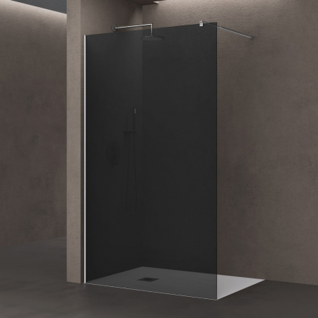 Paravane duș WALK-IN - Paravan Astra 02VG, 100-140 cm, crom, sticla securizata 8 mm grafit