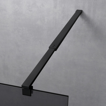 Paravan Astra 02VG, 100-140 cm, negru, sticla securizata 10 mm grafit [4]