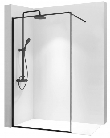 Paravane duș WALK-IN - Paravan Bler, 70-120 cm, negru