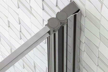 Paravan de cadă Idea, pliabil, 120 cm, crom [2]