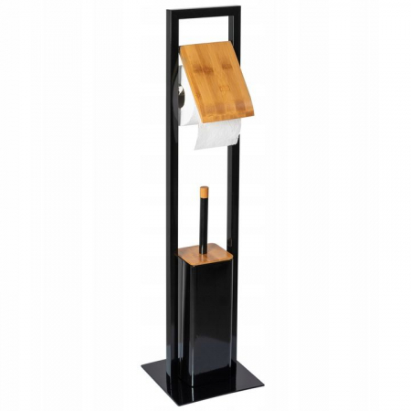 Suporturi hârtie igienică și perii WC - Perii WC negru,  bambus 391913