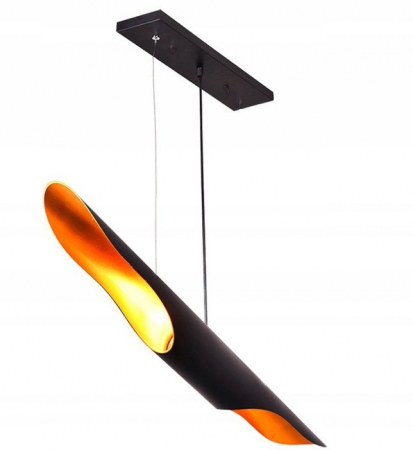 Plafoniere - Plafoniera APP298-1CP Tuba Negru Auriu 60cm
