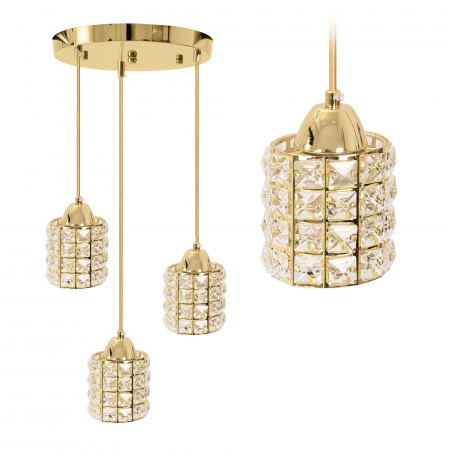 Lustre si pendule - Plafoniera Cristal Gold APP726-3CRP