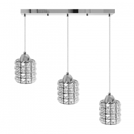 Plafoniere - Plafoniera din cristal argintie APP728-3CP