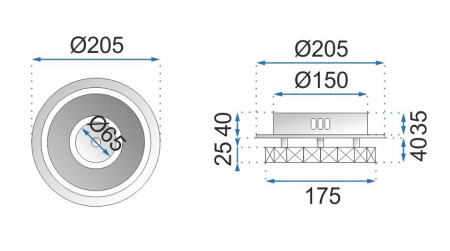 Plafoniera din cristal Plafond Glamour 8W APP407-C APP408-C [6]