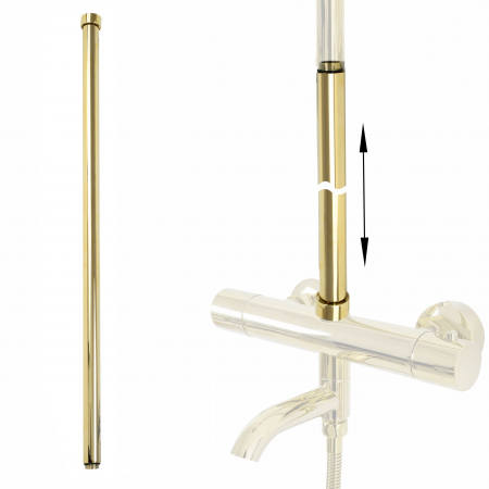 Profile și Piese de duș - Prelungire coloana duș GOLD 60cm