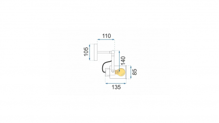 Reflector lampa mobila spot DE TAVAN negru E27 APP486-1C [5]