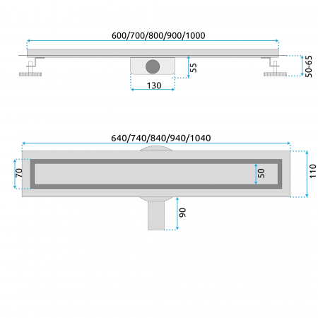 Rigola Neox Pro Brush Gold, 60-90 cm, auriu periat [7]