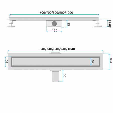 Rigola Neox Pro Brush Gold, 60-90 cm, auriu periat [7]