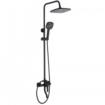 Set de dus Argus Black Matt, anti calcar, negru, montaj pe perete [3]