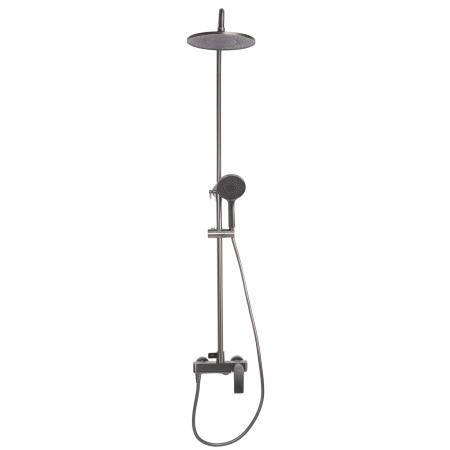 Set de dus Avalon Titanium, anti calcar, titanium, montaj pe perete [4]
