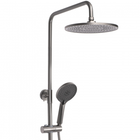 Set de dus Avalon Titanium, anti calcar, titanium, montaj pe perete [5]