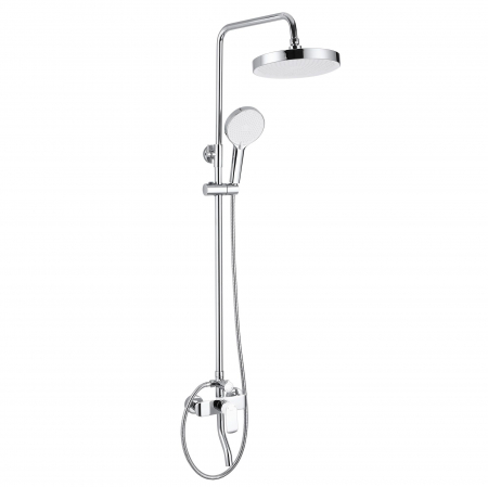 Set de dus Bloom White Chrome, anti calcar, crom, montaj pe perete [1]