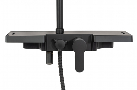 Set de dus Bravo Black, anti calcar, negru, montaj pe perete [5]