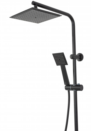 Set de dus Bravo Black, anti calcar, negru, montaj pe perete [3]
