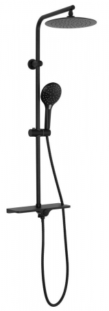 Set de dus cu termostat Mike Black, anti calcar, negru, montaj pe perete [3]