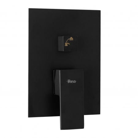 Set de dus Fenix Black + Box, anti calcar, negru, montaj incastrat [3]