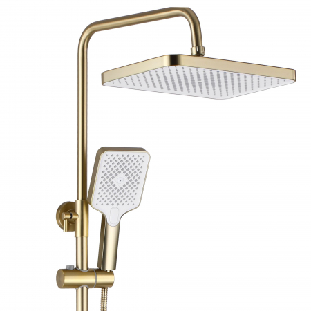 Set de dus Hass Gold, anti calcar, auriu, montaj pe perete [3]