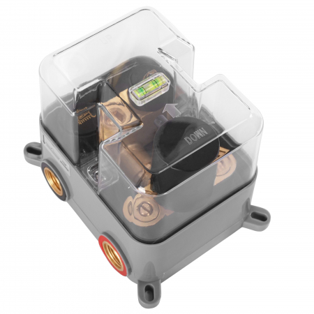 Set de dus Lungo Miler Black Matt Box, anti calcar, negru, montaj incastrat [5]