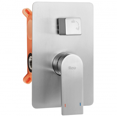 Set de dus nichel periat Inox + Box, anti calcar, nichel, montaj incastrat [1]