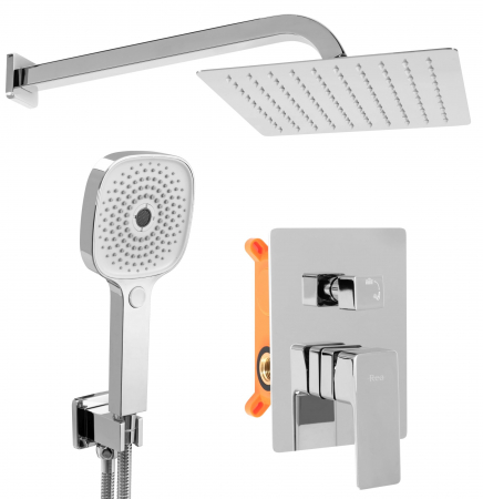 Sisteme și Capuri de duș - Set de dus Orix Chrome Box, anti calcar, crom, montaj incastrat