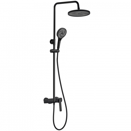 Set de dus Rebel Black Matt, anti calcar, negru, montaj pe perete [5]