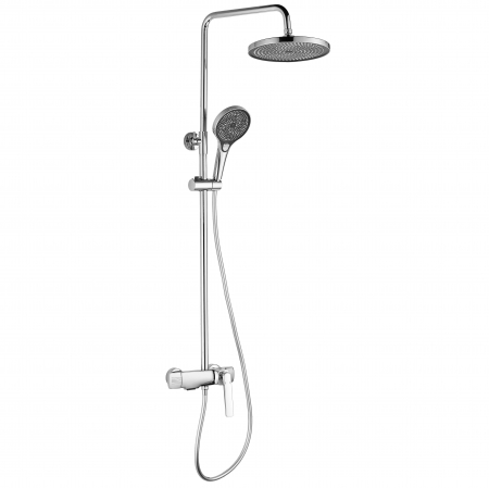 Set de dus Rebel Chrome, anti calcar, crom, montaj pe perete [2]