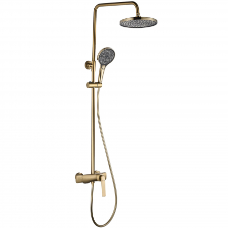 Set de dus Rebel Gold Brush, anti calcar, auriu, montaj pe perete [3]