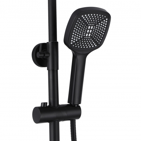 Set de dus Storm Black Matt, anti calcar, negru, montaj pe perete [3]