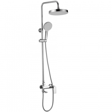 Set de dus Veneta Chrome, anti calcar, crom, montaj pe perete [4]