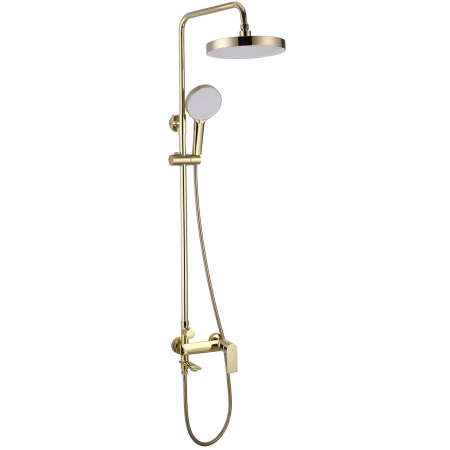 Set de dus Veneta Gold, anti calcar, auriu, montaj pe perete [3]