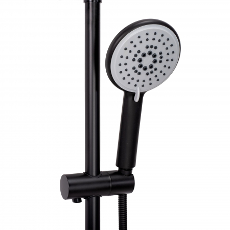 Set de dus Verso Black, anti calcar, negru, montaj pe perete [4]